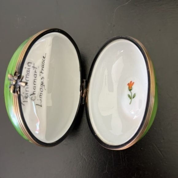 Limoges Chamart Peint Main Watermelon Slice Trinket Pill Box - Picture 11 of 12